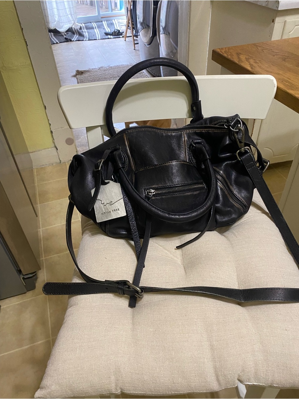 FREE PEOPLE BABY EMERSON TOTE BAG BRAND NEW IN CHARCOAL
